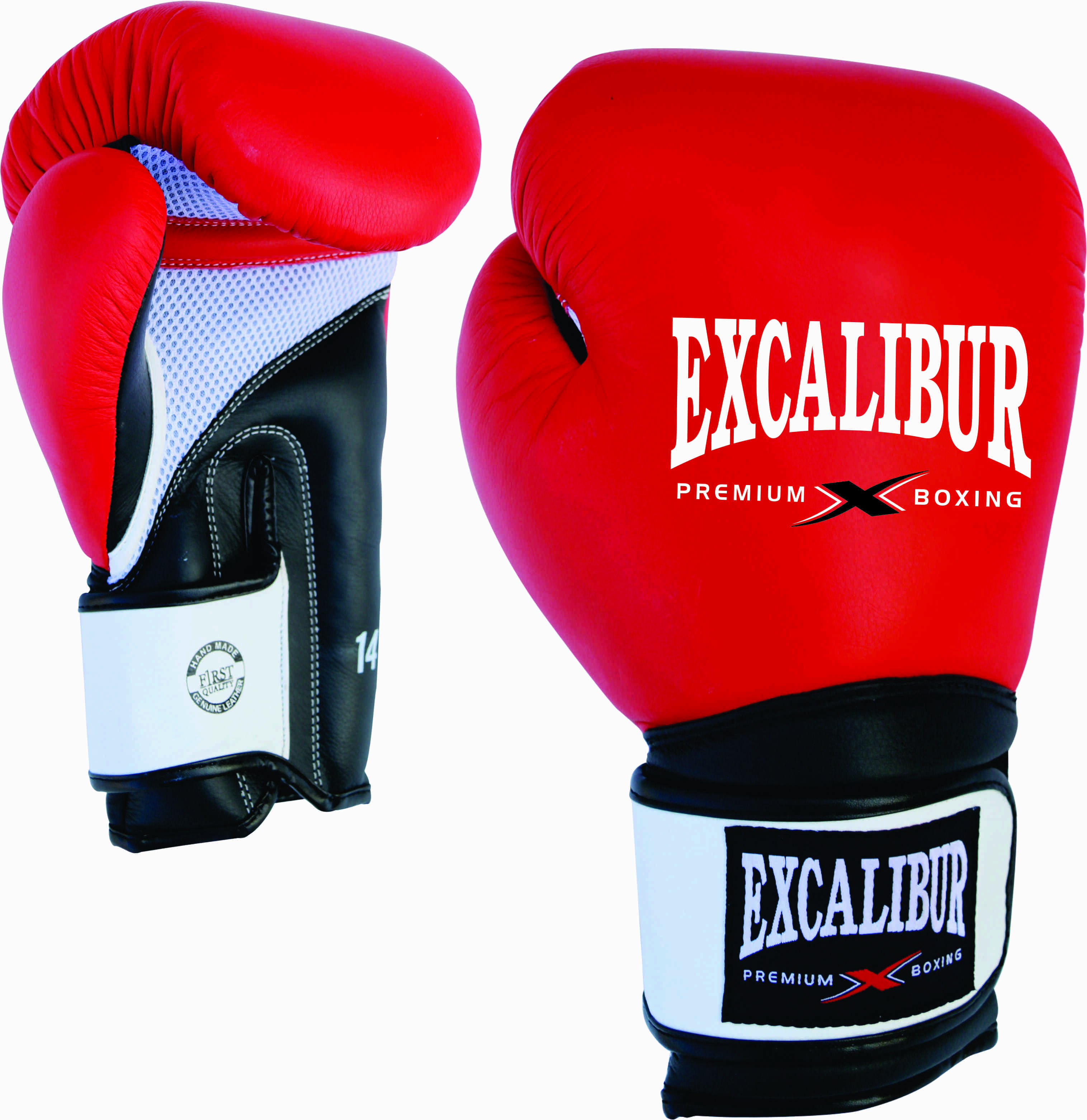 Перчатки боксерские Excalibur 8041/01 Red/Black/White PU