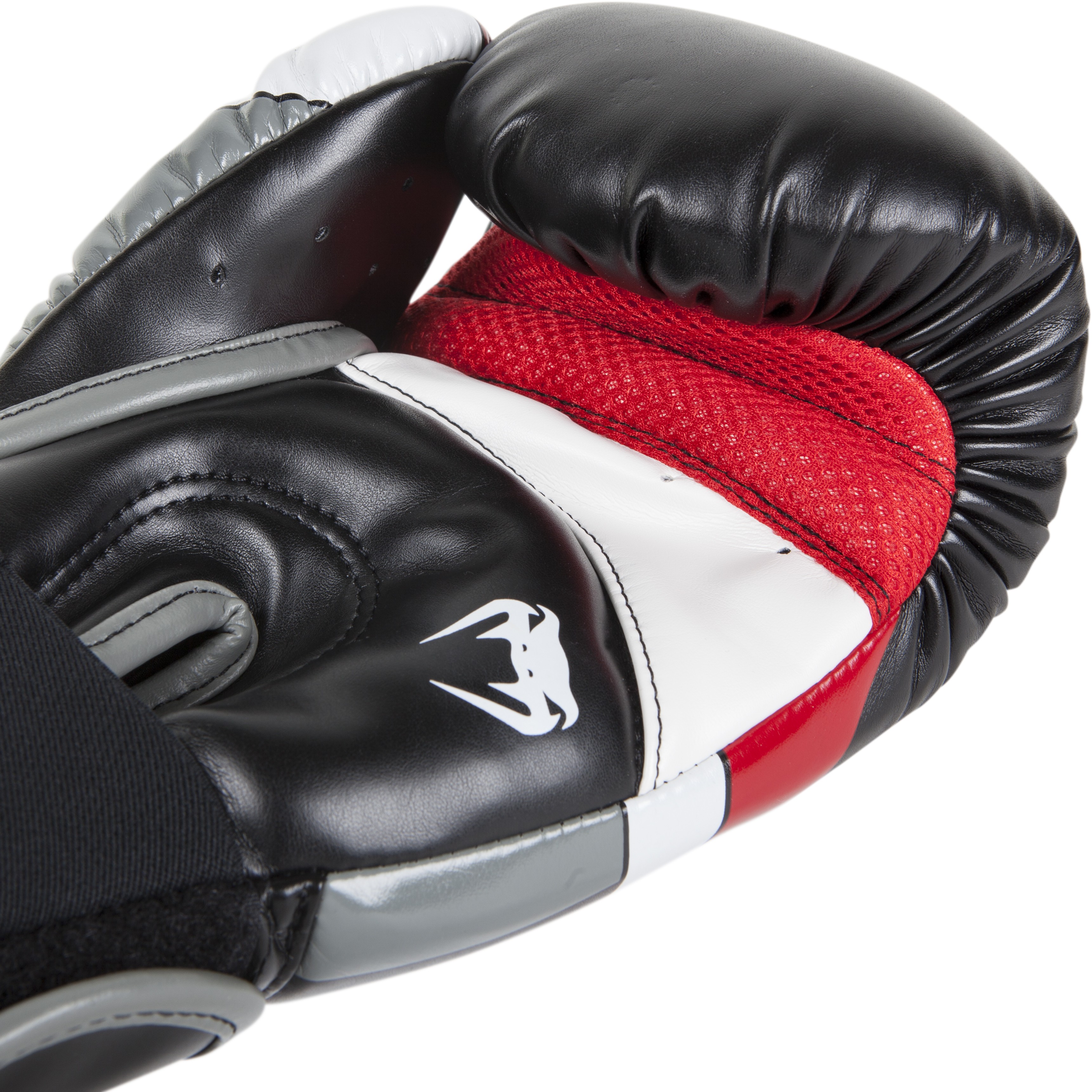 Перчатки боксерские Venum Elite Black/Red/Grey