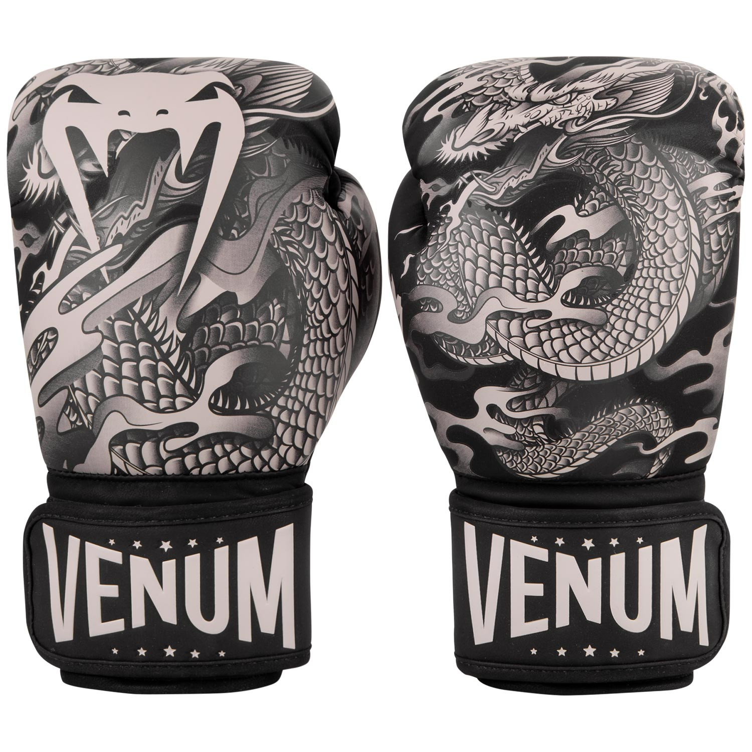 Перчатки боксерские Venum Dragon's Flight Black/Sand