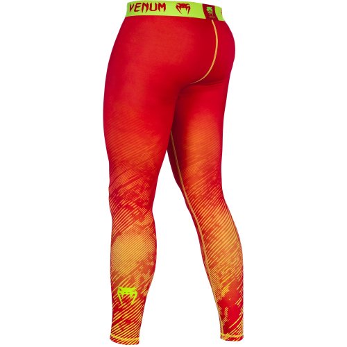 Компрессионные штаны Venum Fusion Compression Spats - Orange Yellow